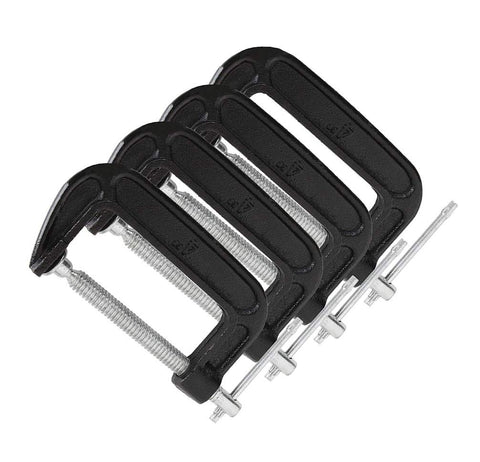 Zeromall 4-Inch C-Clamp with open jaw for secure workholding