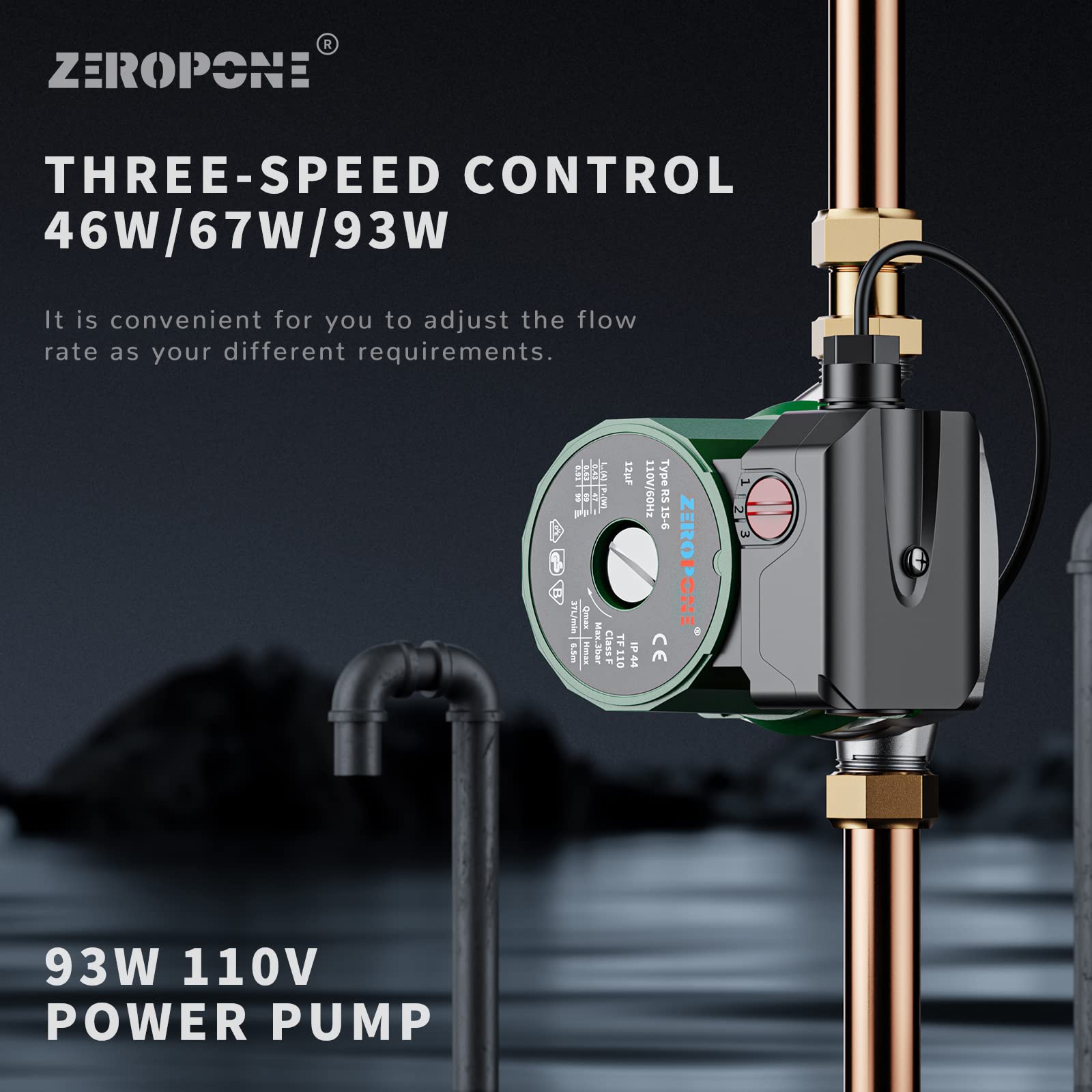 ZeroPone installation scene with wrench and adapter emphasizes simple DIY installation.