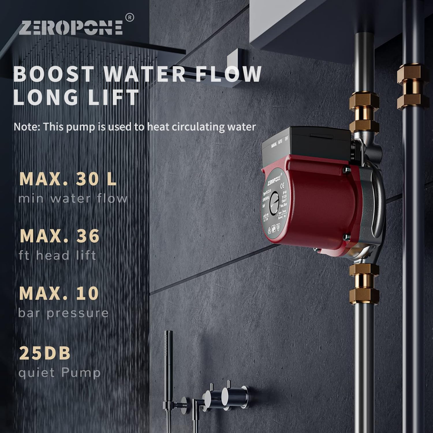 ZeroPone auto and manual switch enables flexible hot water circulation control