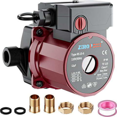 ZeroPone recirculating pump front view for compact, easy installation.