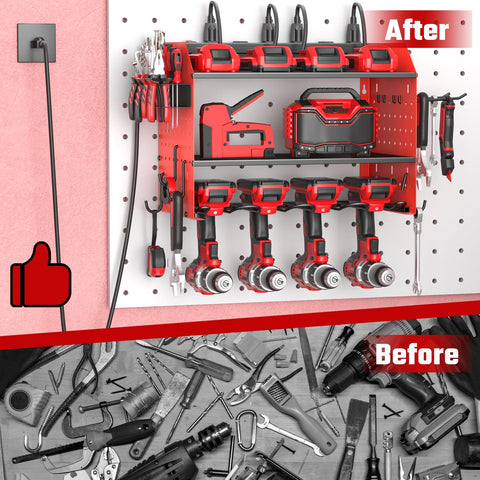ZESEN organizer side hooks for quick-hand tool access in garage.