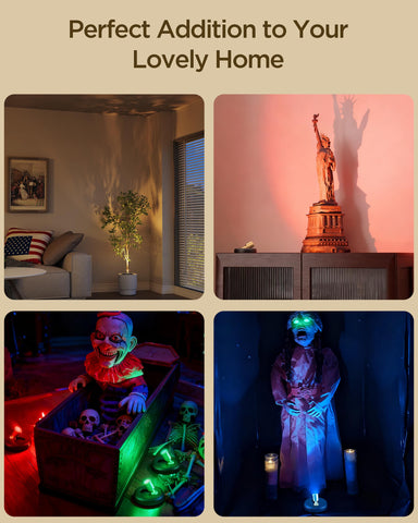Zetunlo color-changing RGB spotlight creating ambient mood lighting