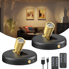 Zetunlo spotlights on wall-mount for wireless ambient lighting
