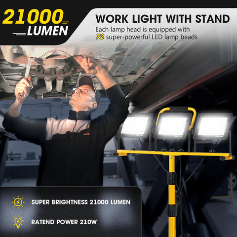 Zetunlo three-head LED panel close-up showing wide coverage and adjustable angles.
