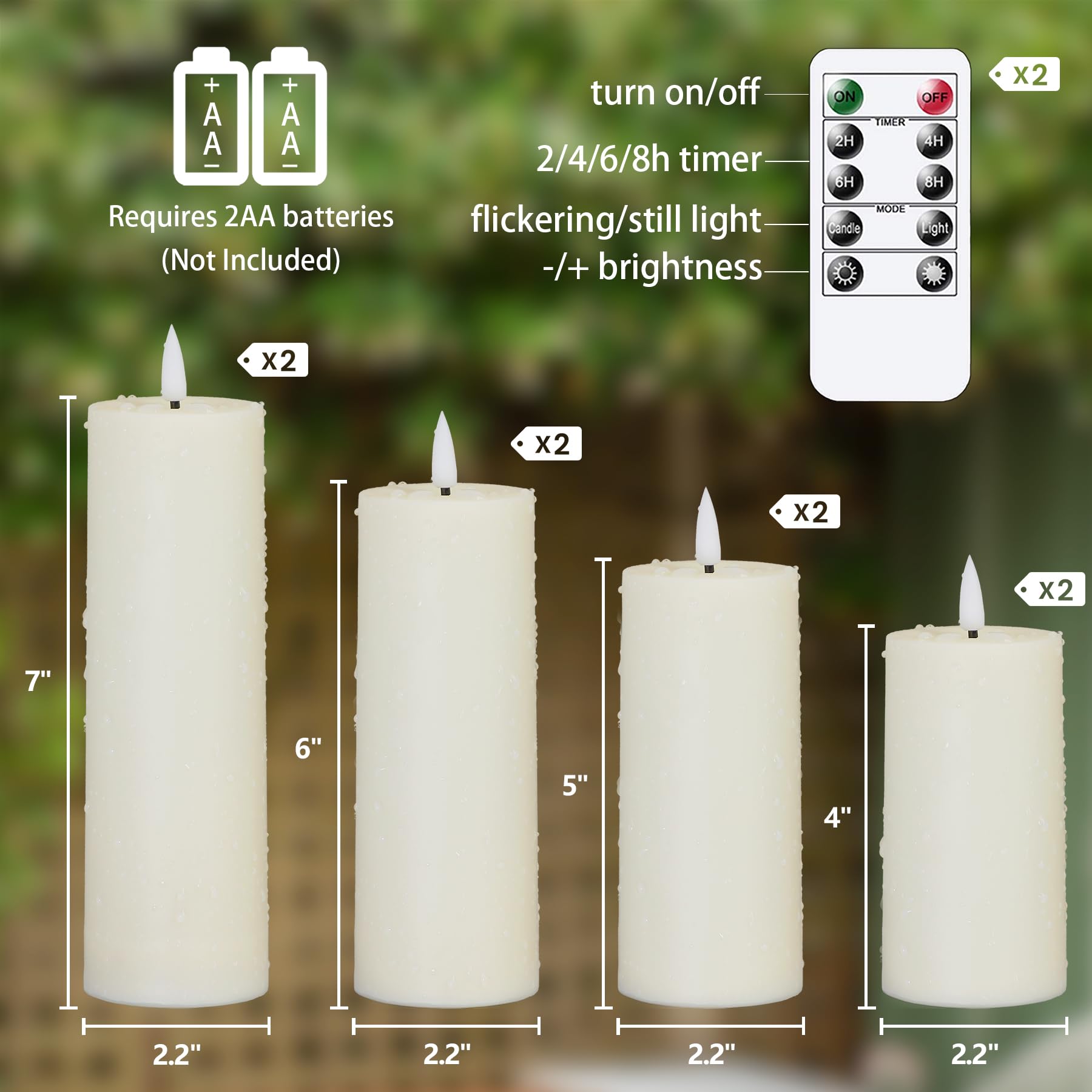 Zevanor LED candles with remote control for easy, long-range operation