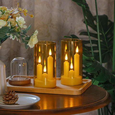 Zevanor remote-controlled candle package showing multi-function remote and candles.