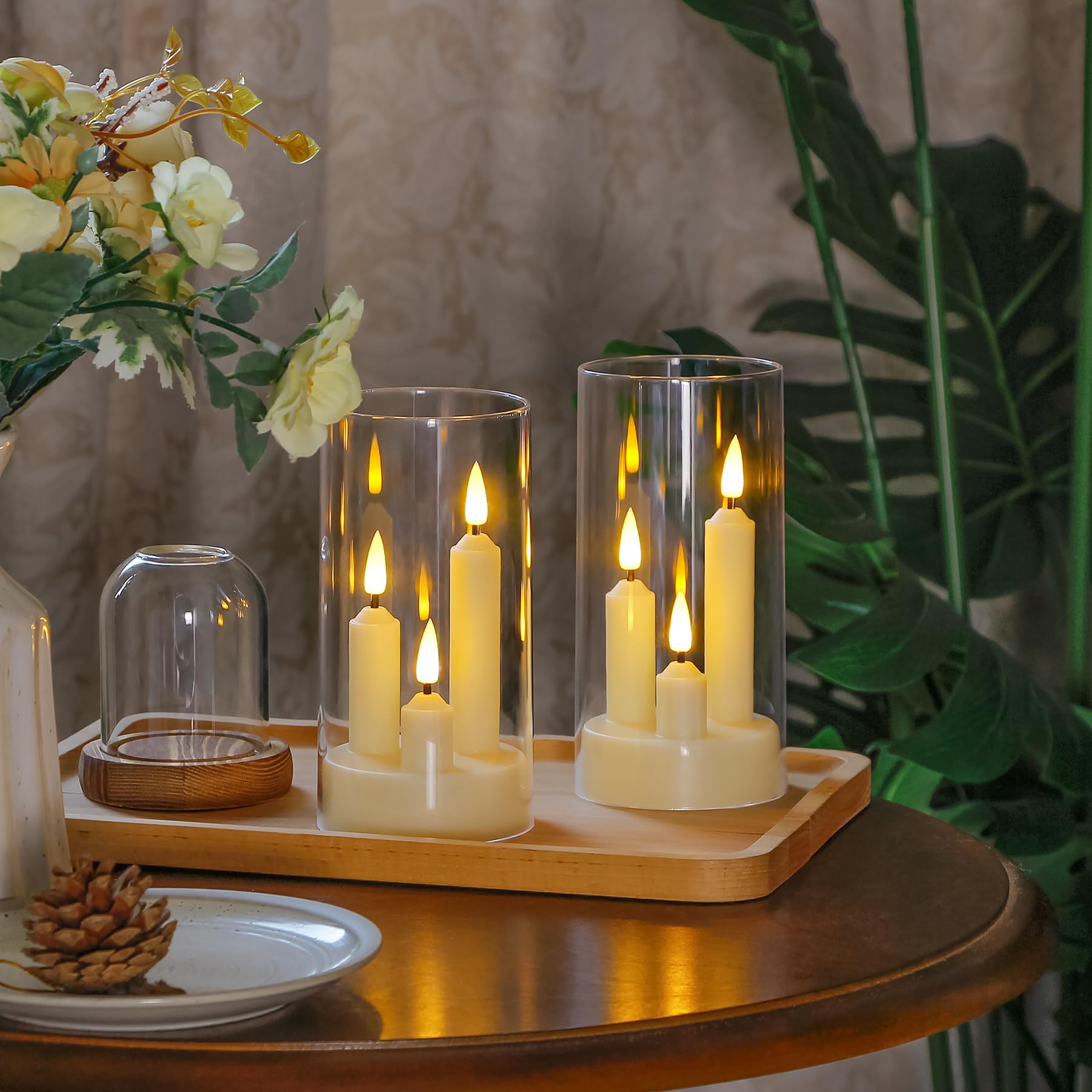 Zevanor remote control enables on/off, flicker or steady mode, and six brightness levels.