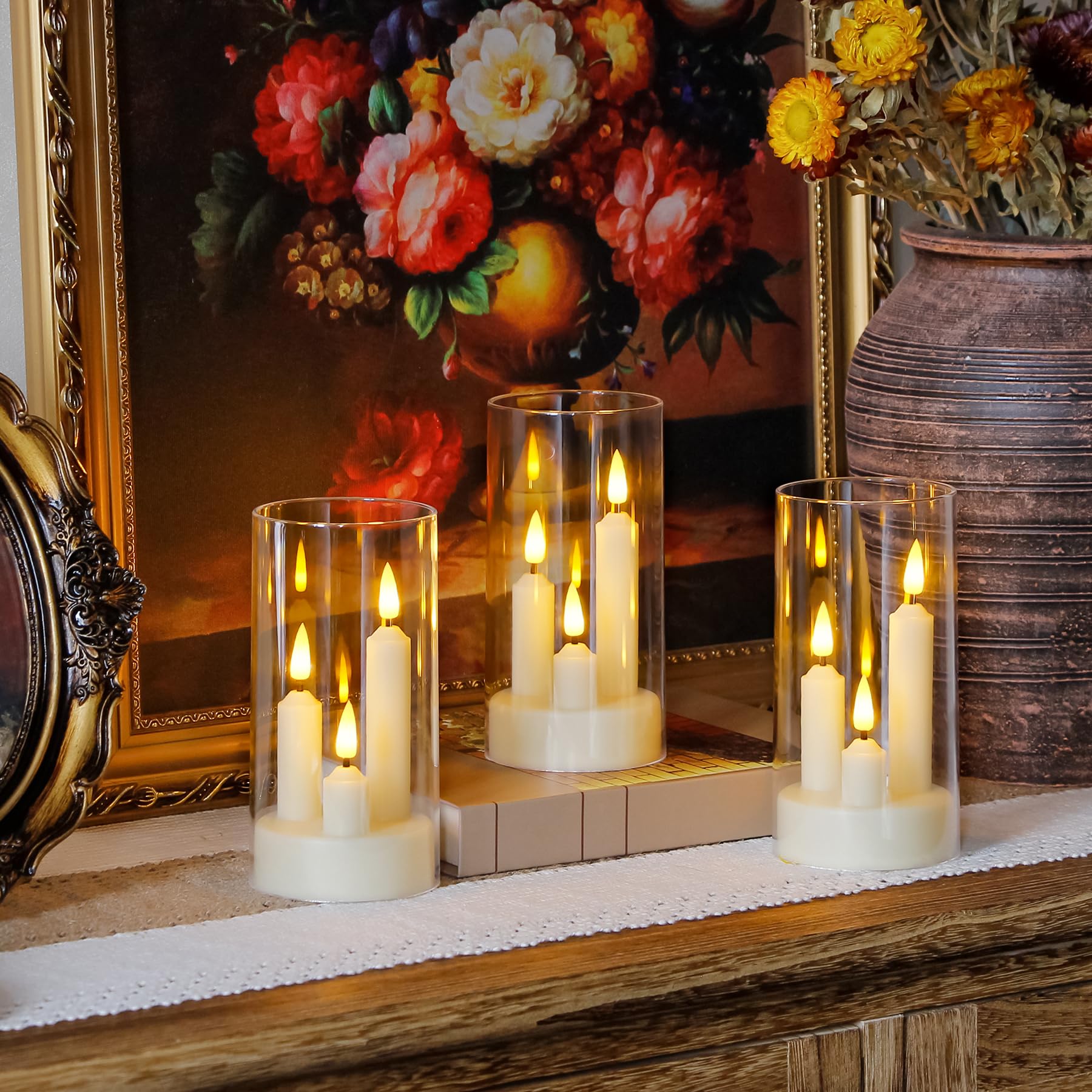 Zevanor warm flickering ambiance enhances intimate dinners and cozy evenings.