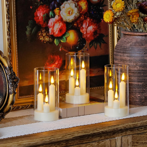 Zevanor warm flickering ambiance enhances intimate dinners and cozy evenings.