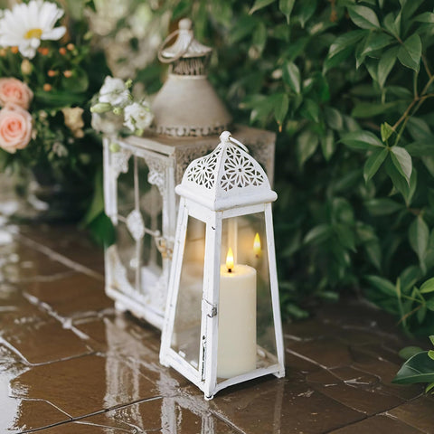 Zevanor waterproof pillar candles illuminate garden spaces without wax mess