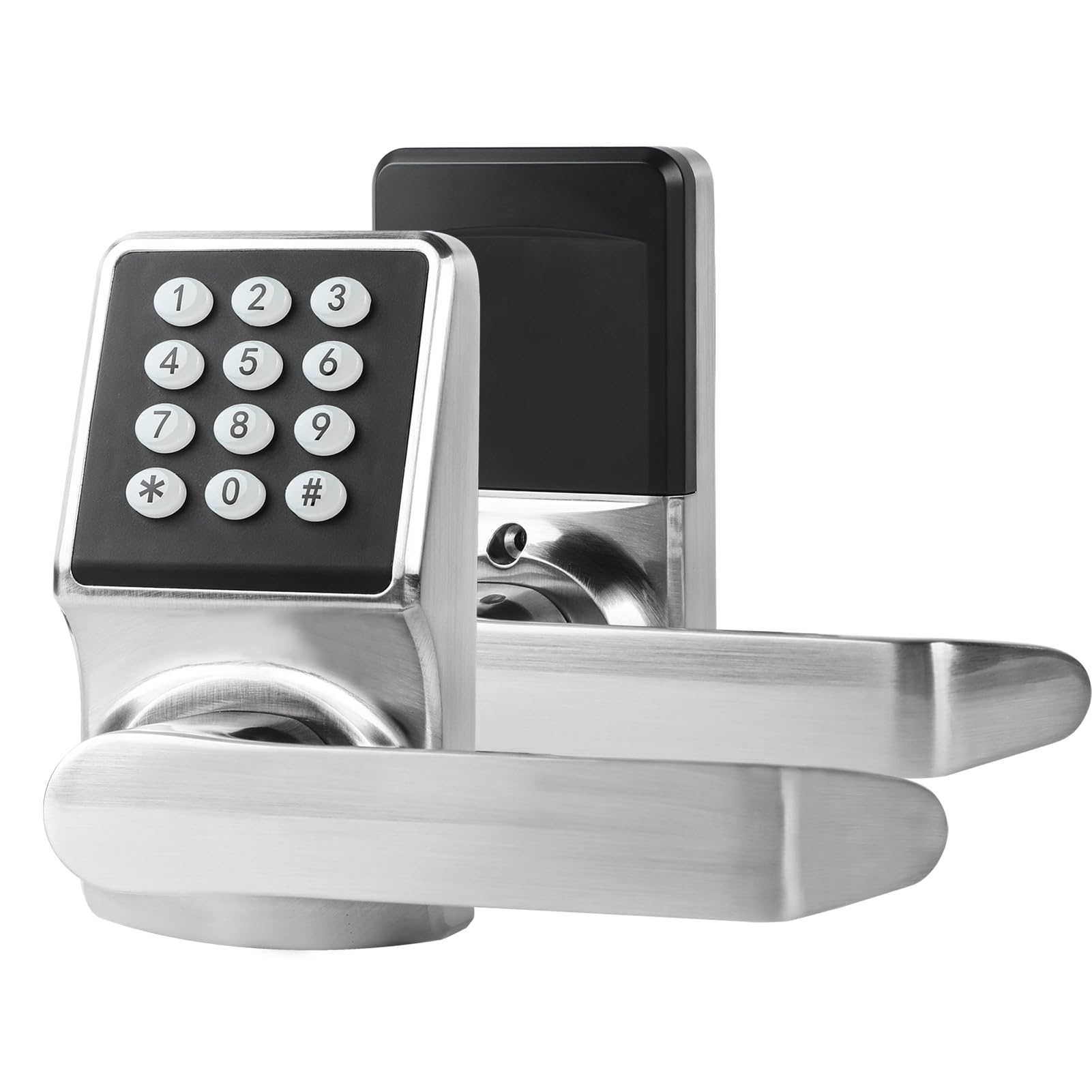 ZEVAWAY keyless entry lock with handle for secure home access