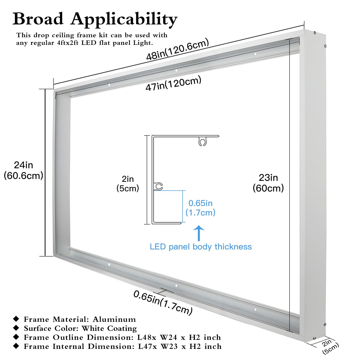 Zevnico 48x24 panel fit check ensures precise compatibility.
