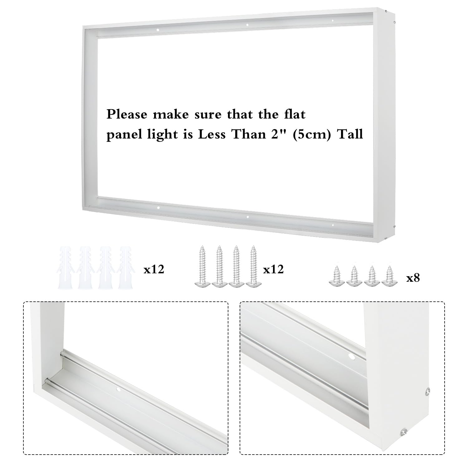 Zevnico ceiling-troffer frame detail shows stable support for panels.