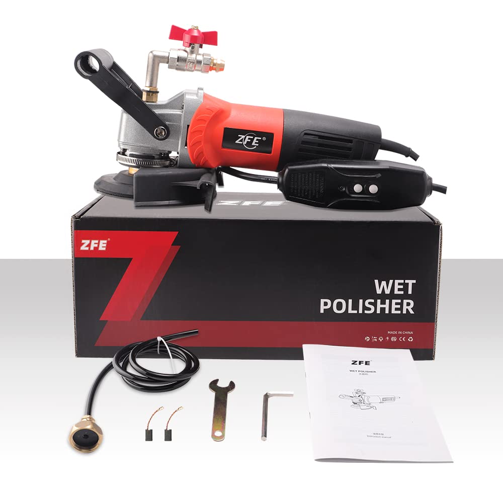 ZFE four-inch polishing disc works on granite, marble, and concrete surfaces