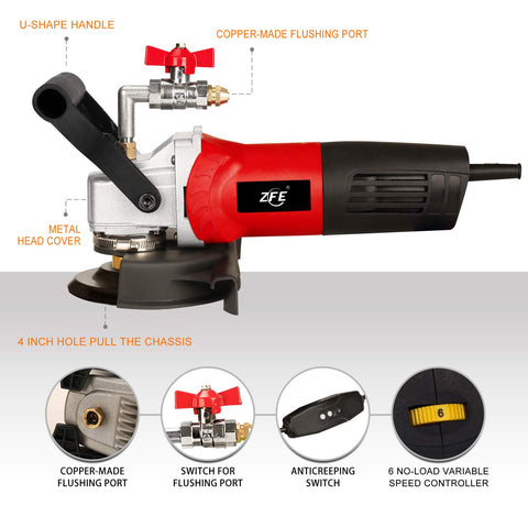 ZFE variable speed control for precise stone finishing on granite and marble