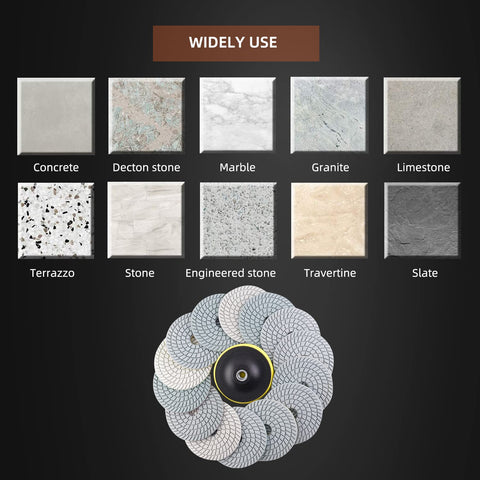ZFE Diamond Wet Polishing Pad 1500 grit face view for refined mid polish