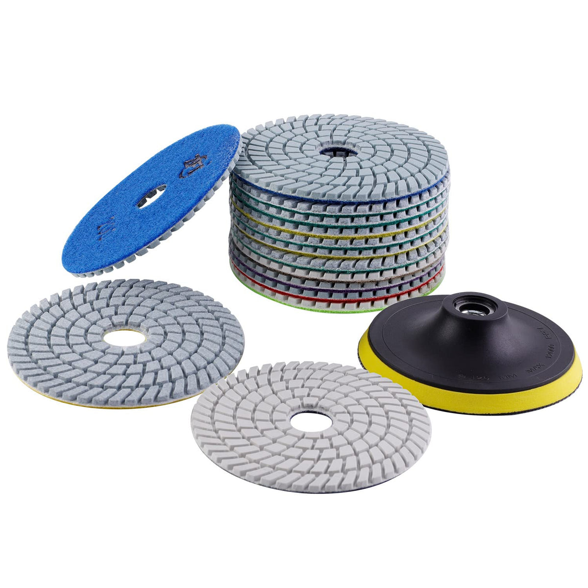 ZFE Diamond Wet Polishing Pad 50 grit front view for quick initial grinding on stone