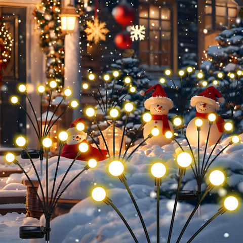 ZFNN night-time display of glowing fireflies above your flower beds.