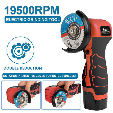 ZFULVO 19500rpm grinder in action speeds material removal on metal and stone