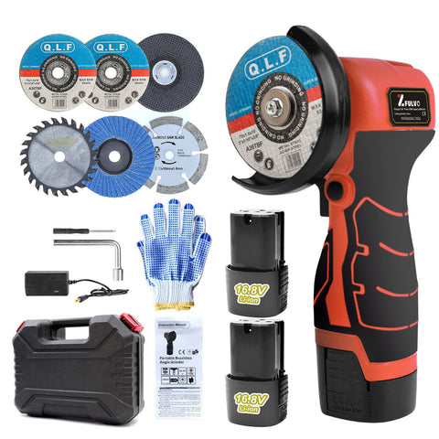 ZFULVO cordless angle grinder kit in action for versatile metal, wood, and tile work