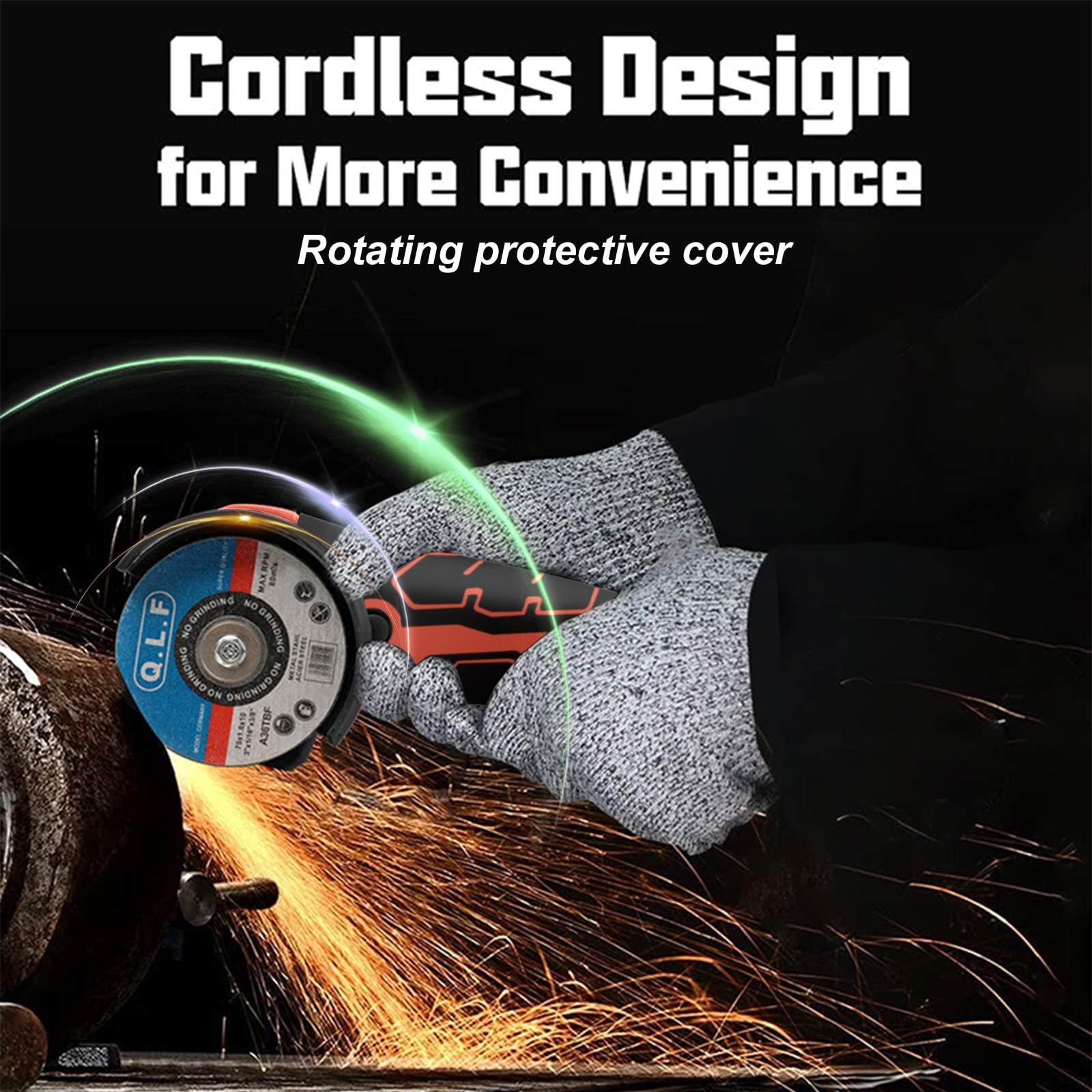 ZFULVO six-cutting wheels and two batteries support versatile DIY projects