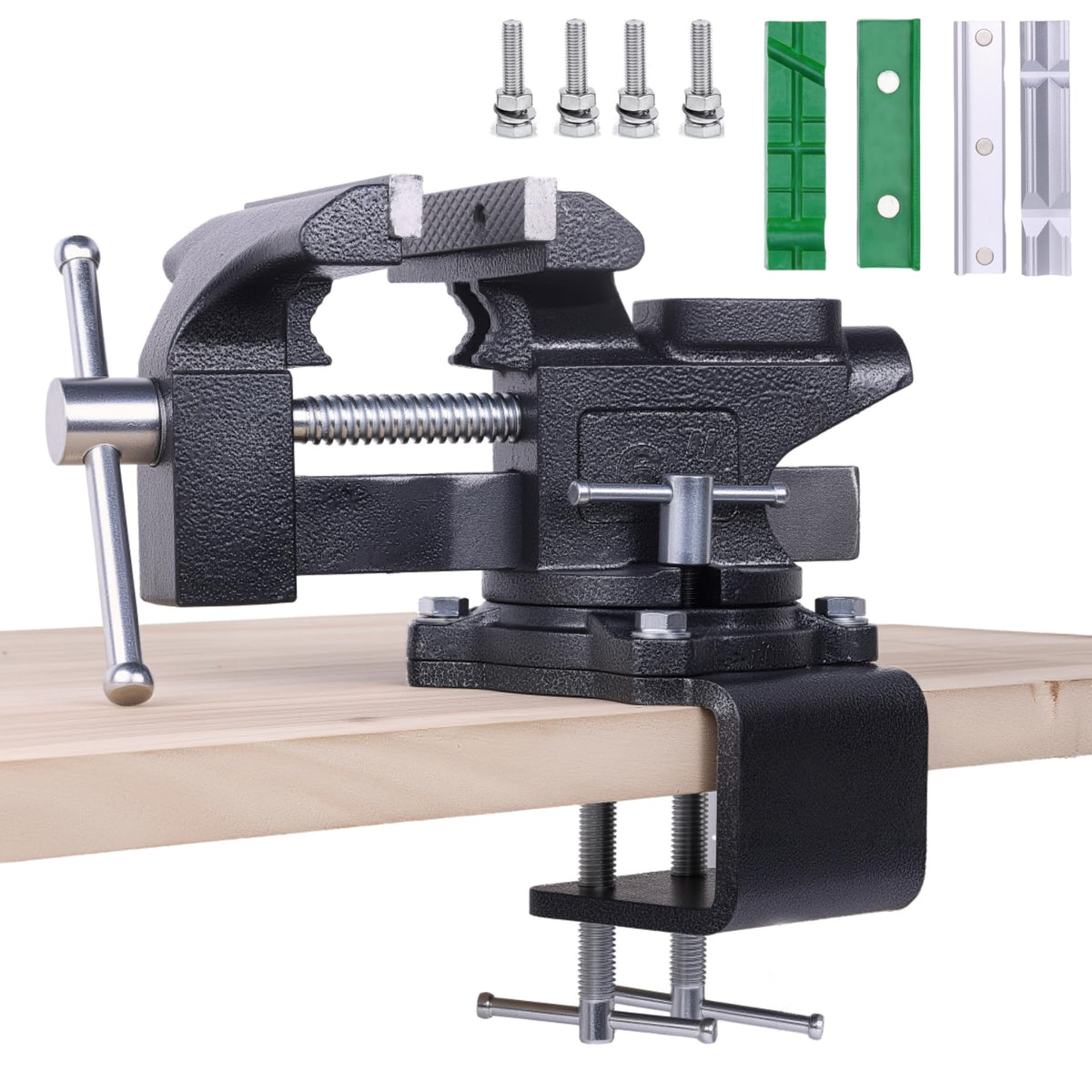 ZGJDYSM bench vise with a 6-inch jaw for versatile clamping on wood and metal