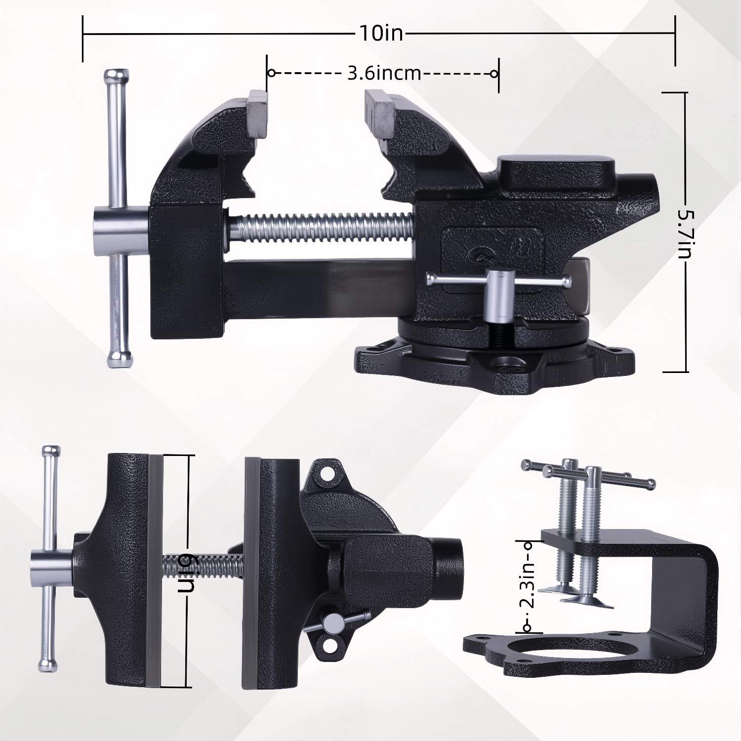 ZGJDYSM dual-screw design adds stability for heavy-duty clamping