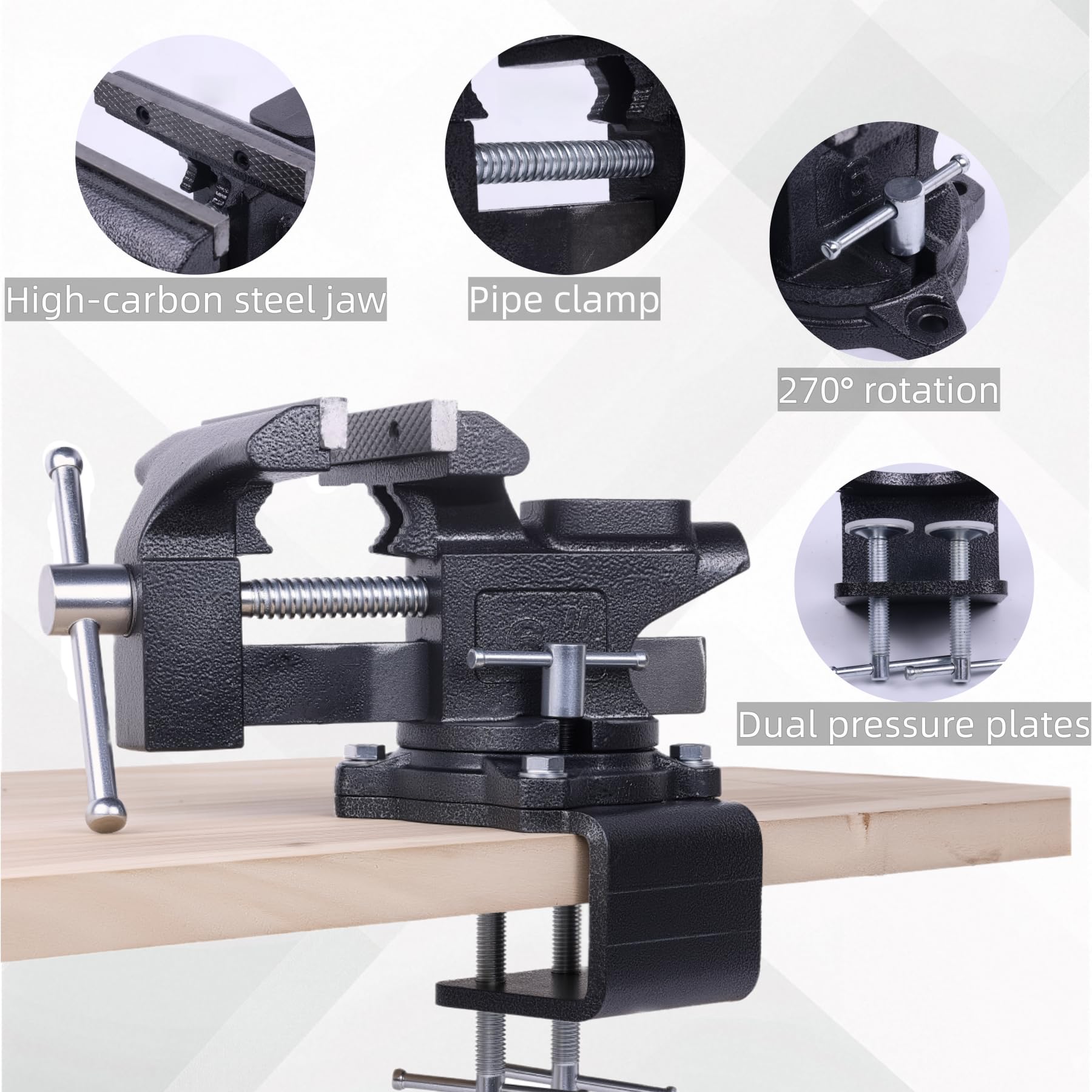 ZGJDYSM rubber jaws prevent scratching delicate parts when clamping