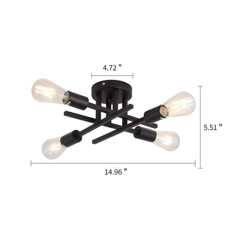 ZGLAOJT ceiling-mount with matte black finish for clean lines