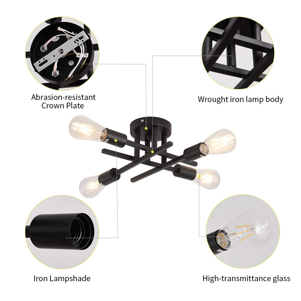 ZGLAOJT flush-mount design saves ceiling height in small spaces
