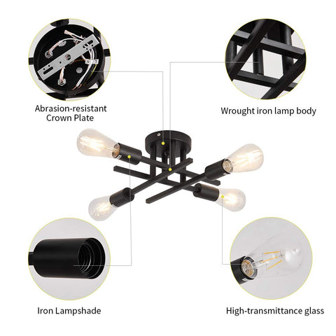 ZGLAOJT flush-mount design saves ceiling height in small spaces