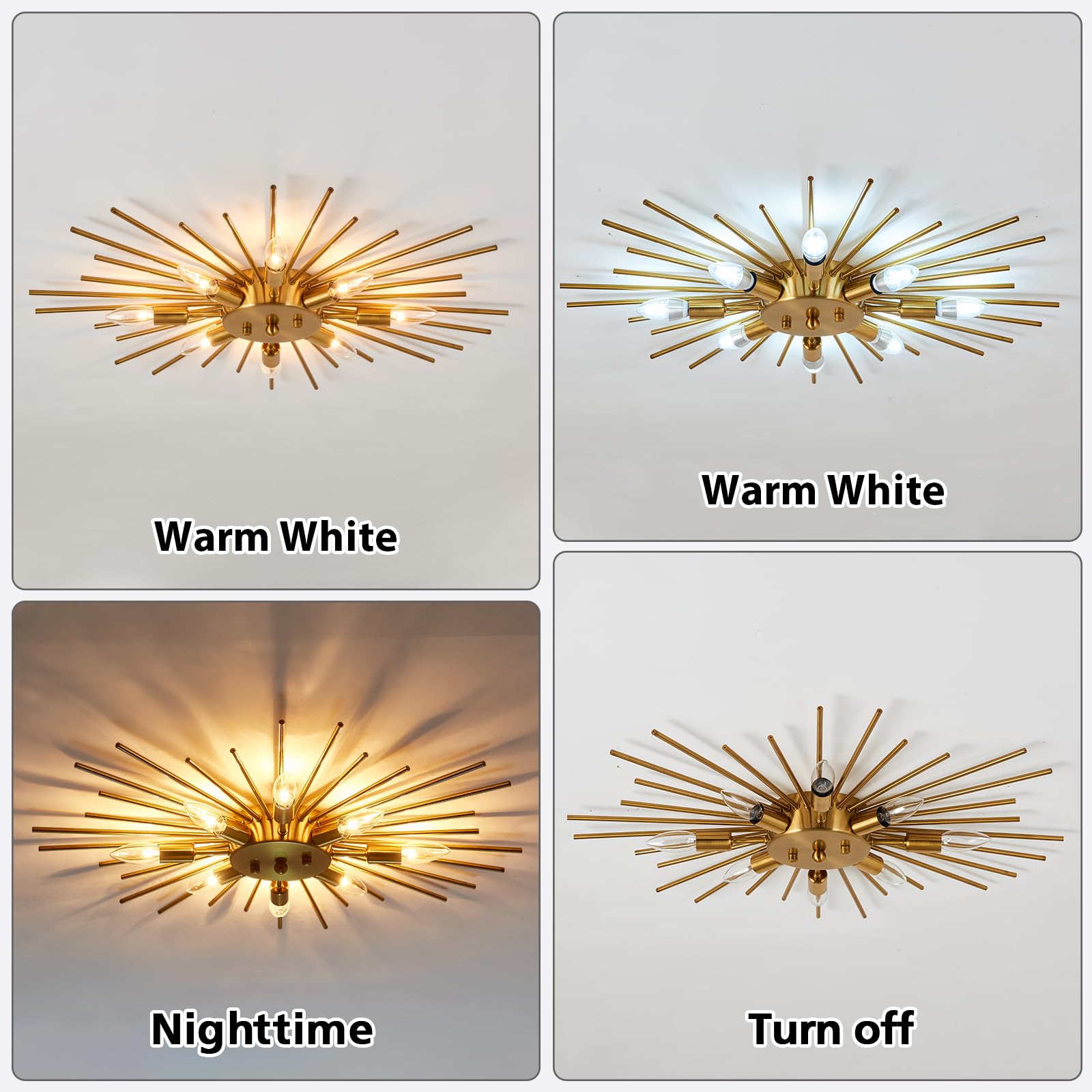 ZGLAOJT bedroom lighting offers soft, ambient glow.