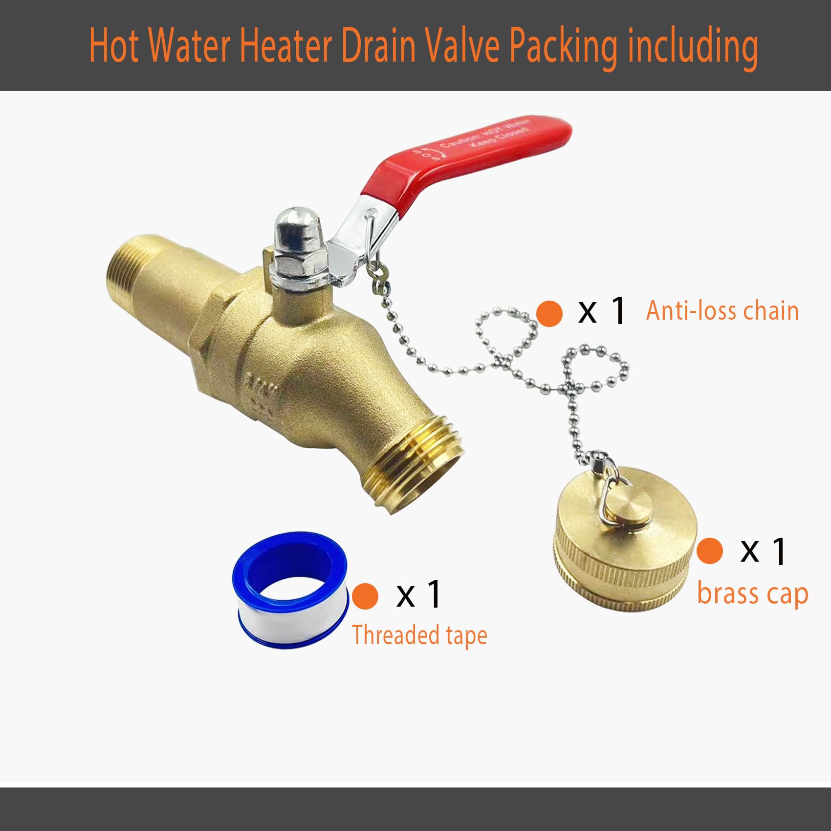 ZGTools 180-degree handle with chain for easy valve operation