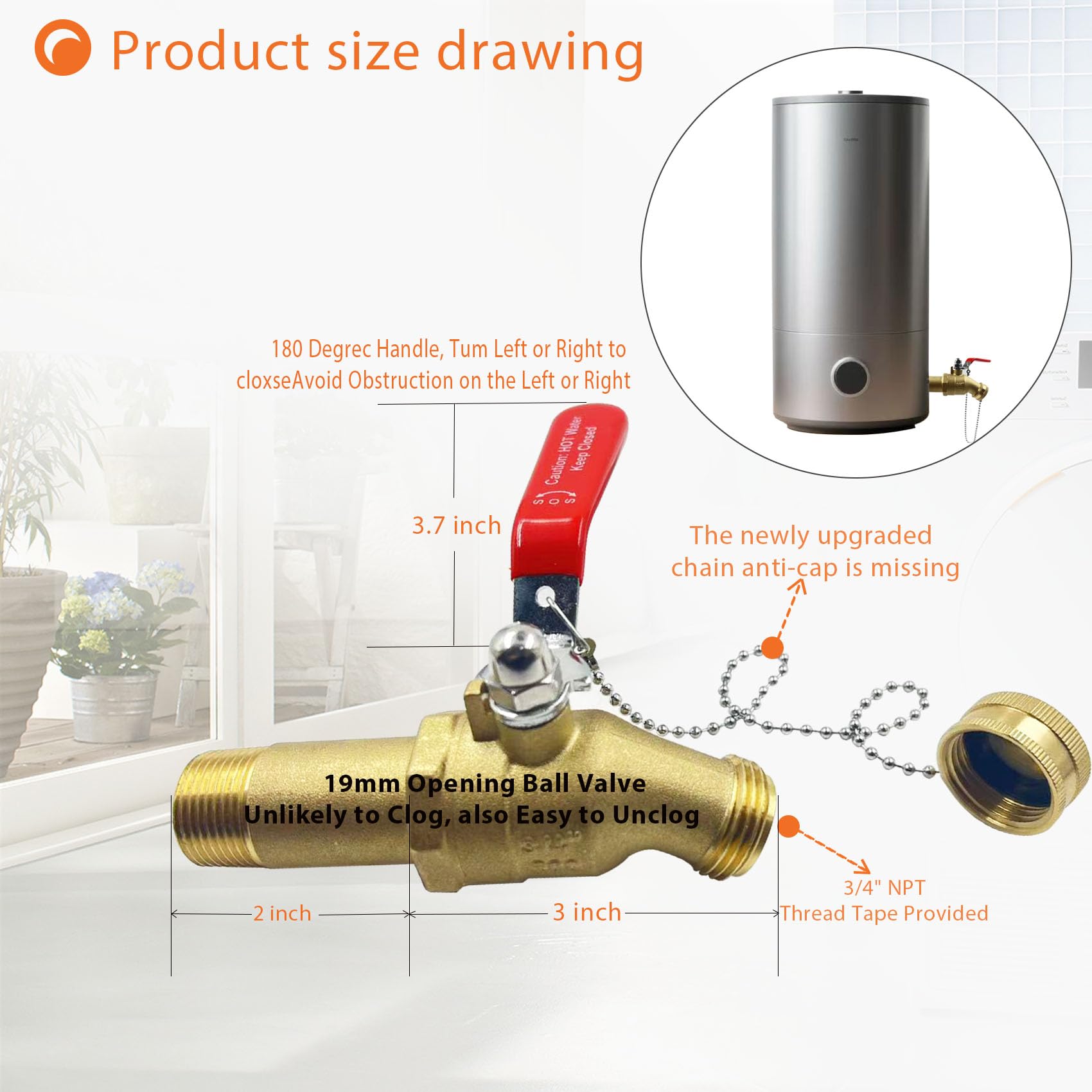 ZGTools 3/4 GHT outlet connection for easy hose hookup