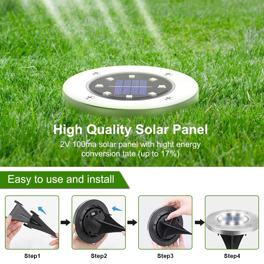 ZGWJ solar ground light IP65 waterproof protection for outdoor use.