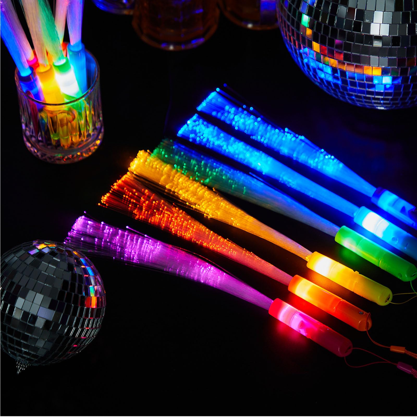 Zhanmai LED fiber wand shows color modes for dynamic stage effects.