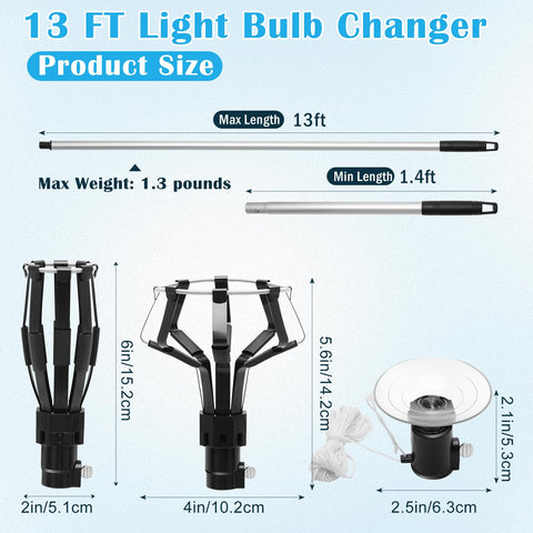 Zhaoyao anti-slip handle for a stable grip during bulb changes