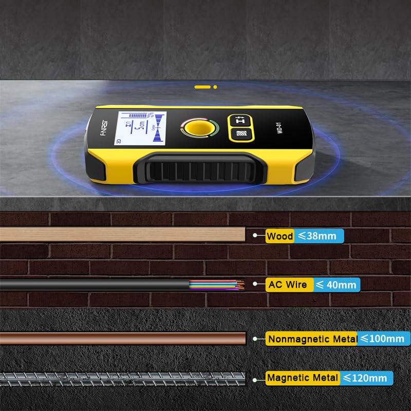 ZHDTW Premium Wall Scanner LCD display shows real-time detection.