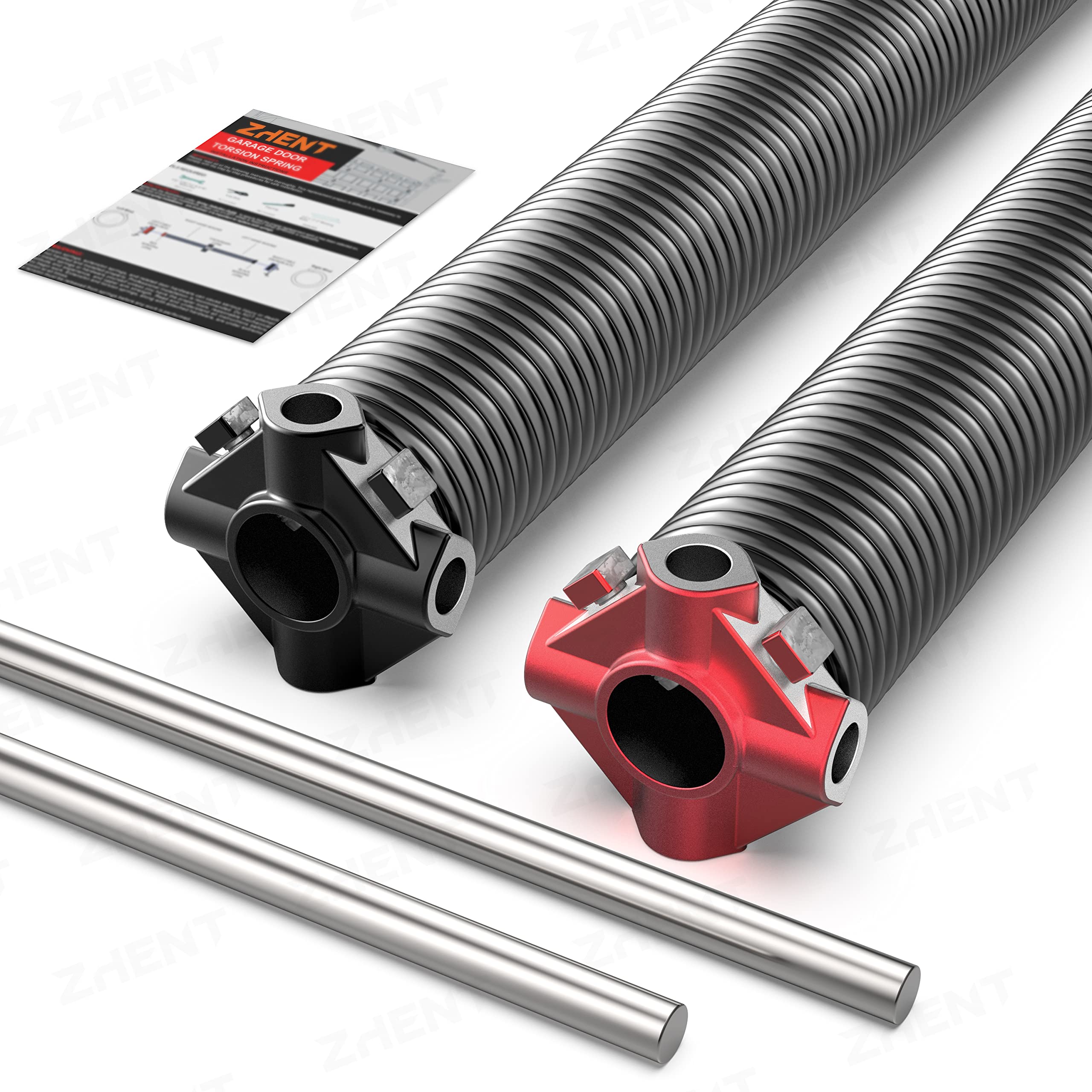ZhenT garage door torsion springs 2in pair ready for replacement on standard doors
