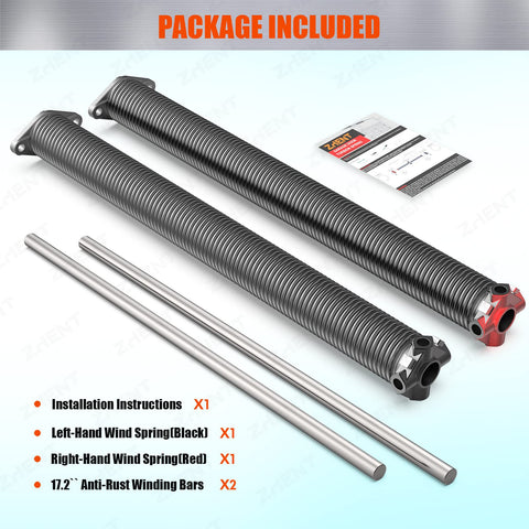 ZhenT oil-tempered black torsion springs offer reliable performance