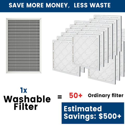 ZHIANZAN 16x25x1 filter side profile demonstrates easy, tool-free installation