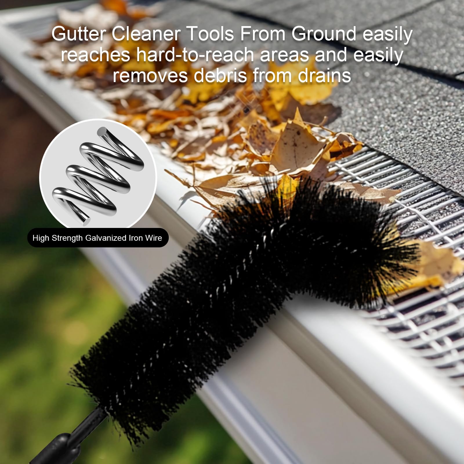 Wide compatibility for patios and exteriors with Zhichen star gutter cleaner.