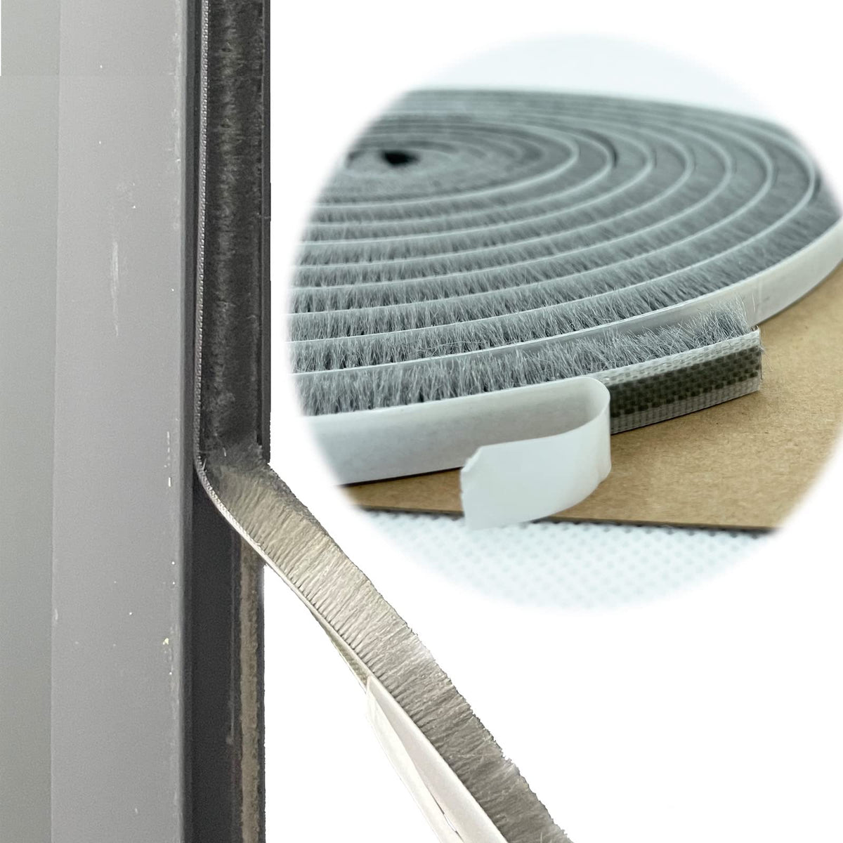 Zhilokdor door sealer with pile brush provides weatherproofing for sliding doors.