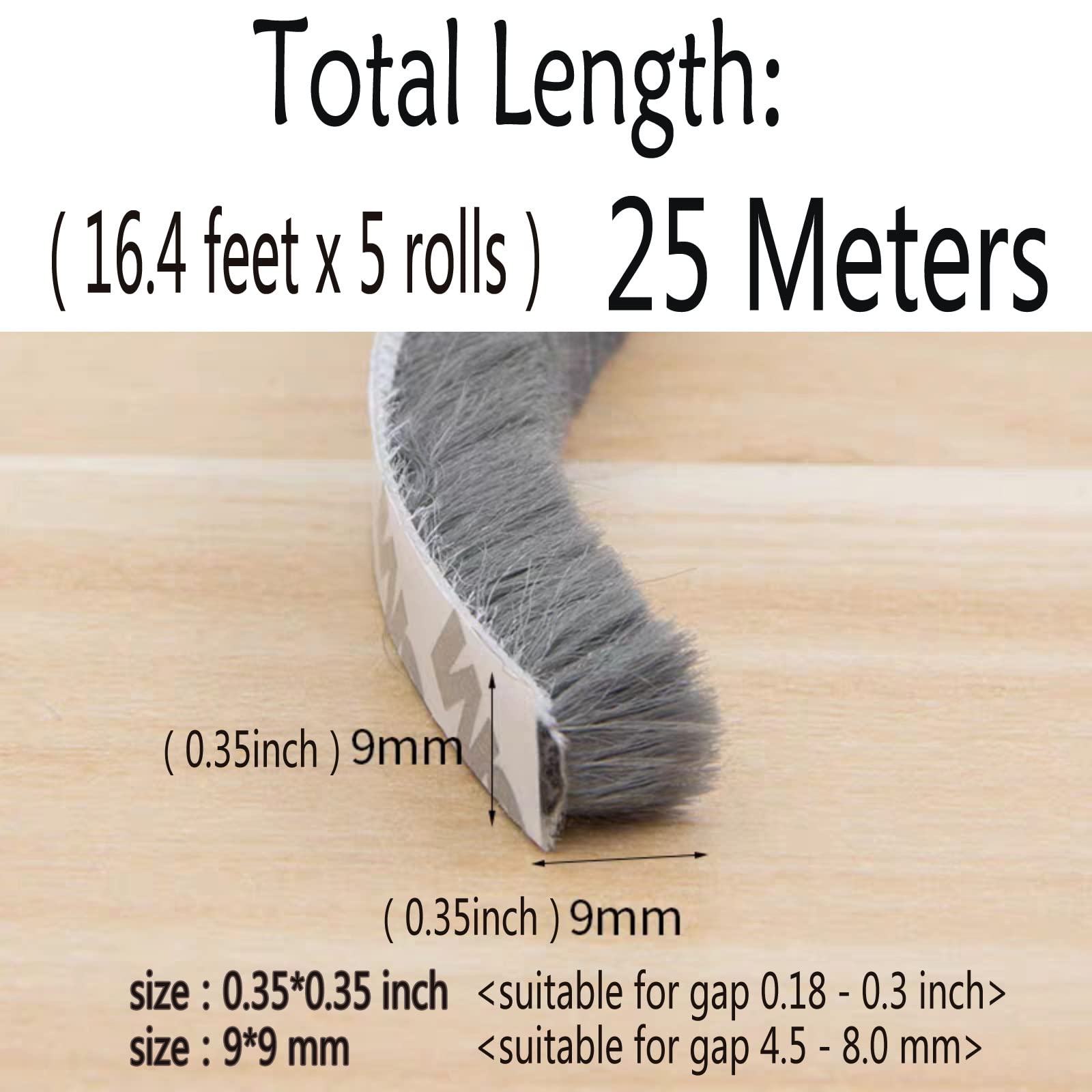 Zhilokdor soundproofing weatherstrip improves room acoustics where installed.