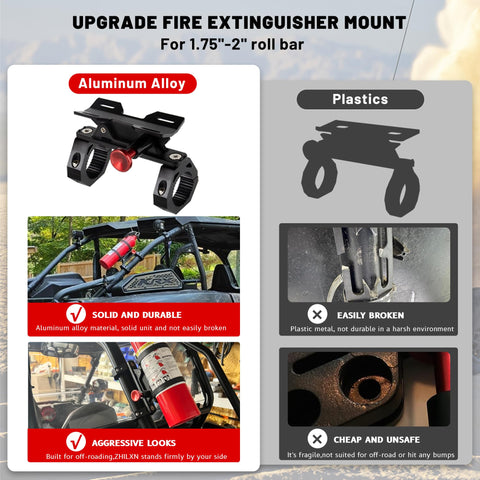 ZHILXN adjustable 1.75-2in rollbar fit for wide UTV models.