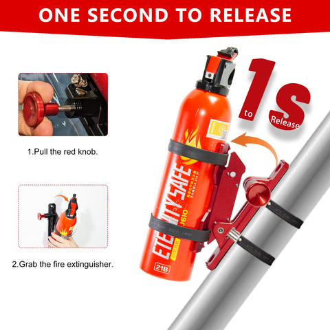 ZHILXN fire extinguisher mount with quick-access mechanism enhances emergency readiness.