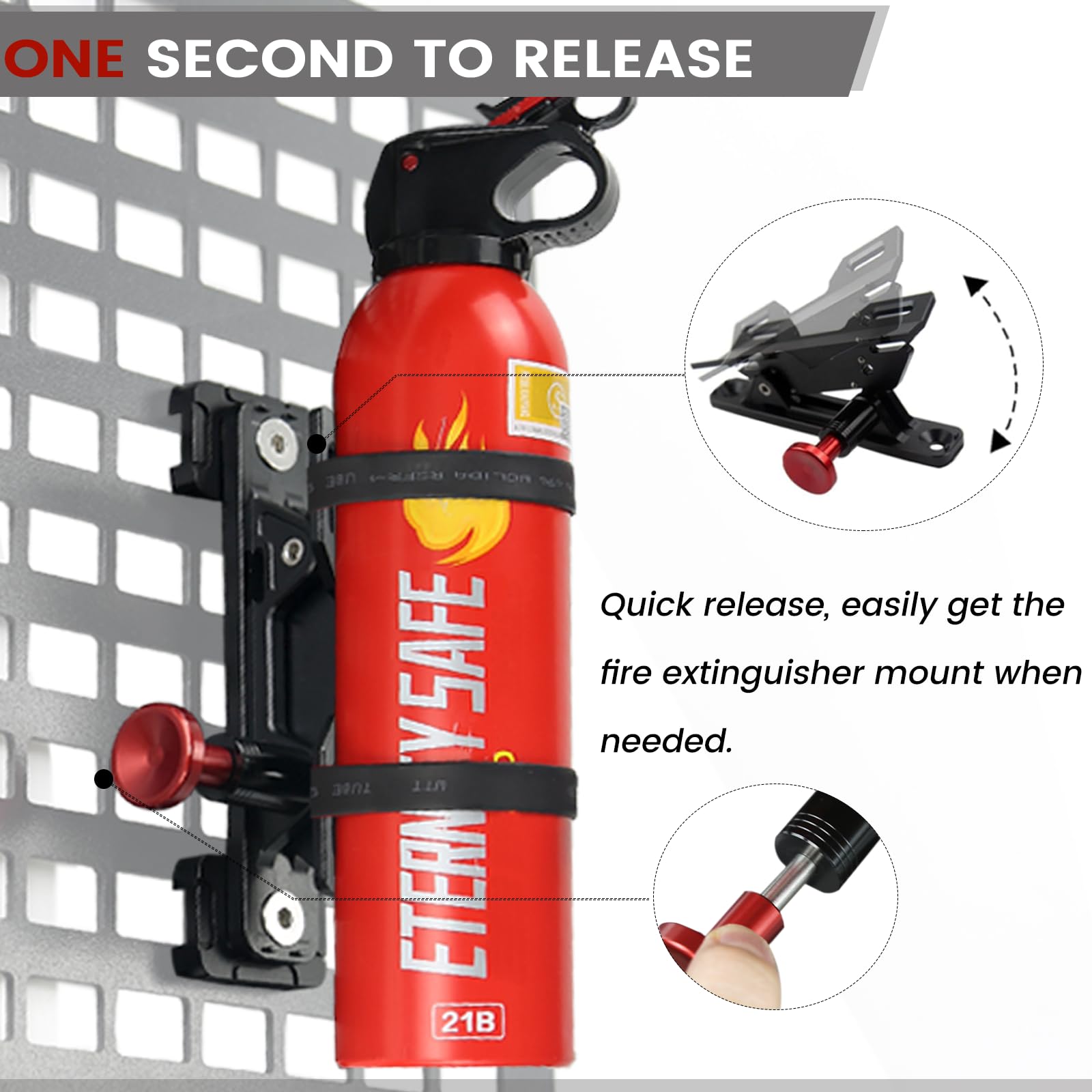 ZHILXN anti-slip clamps keep the extinguisher stable in motion