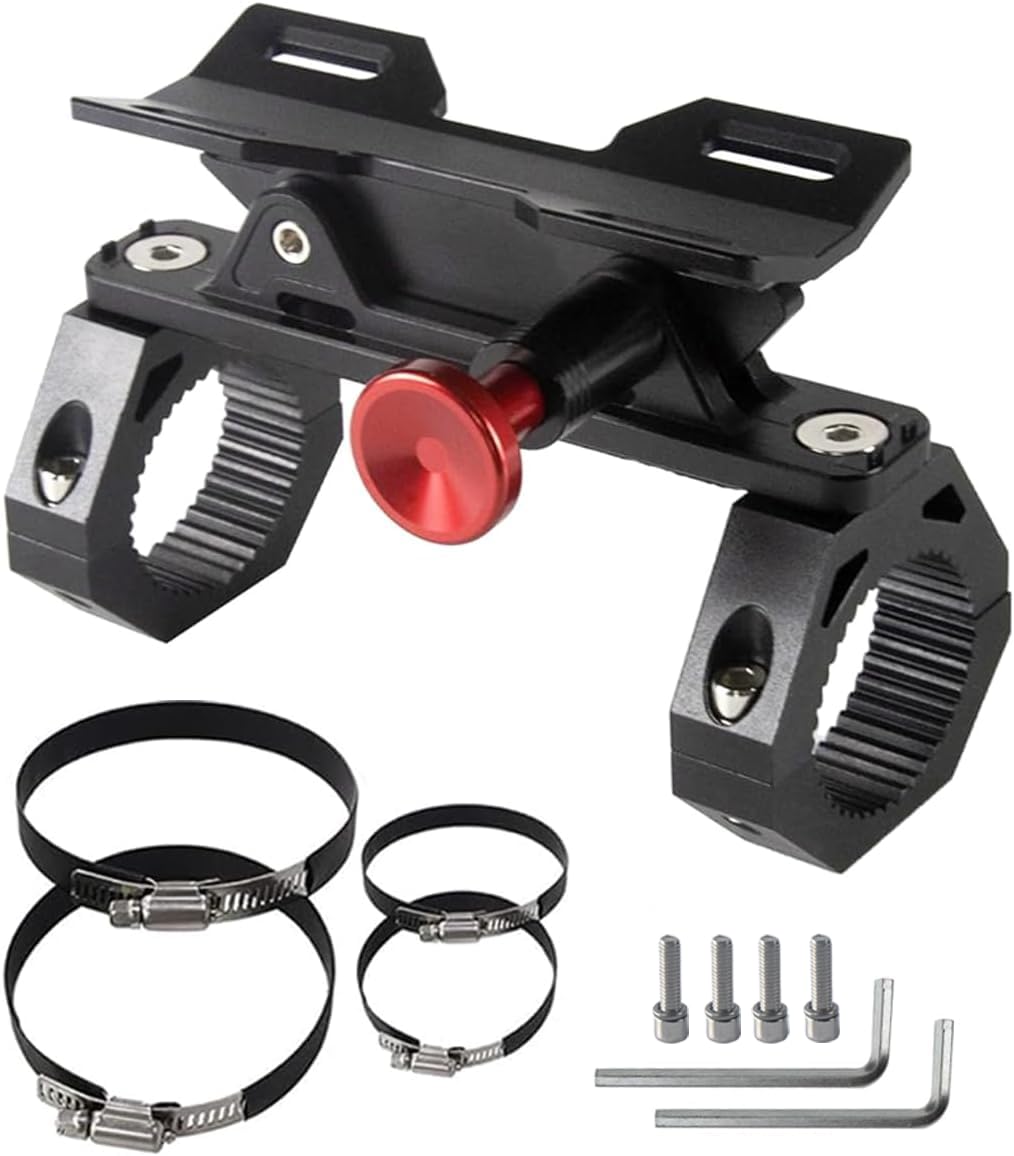 ZHILXN UTV fire extinguisher mount bracket on rollbar for quick access.