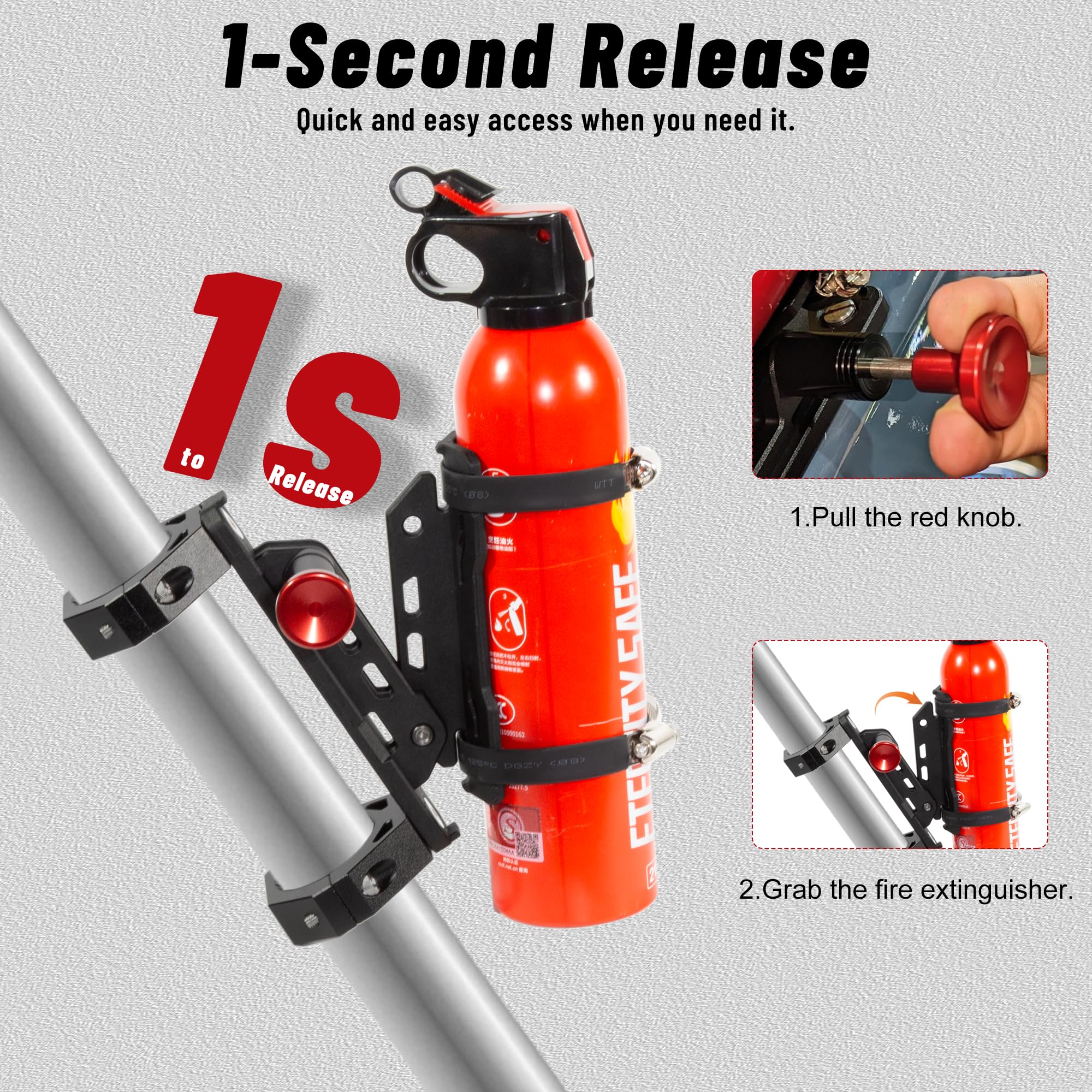ZHILXN UTV mount fits 1.75-2 inch roll bars for versatile vehicle setups.