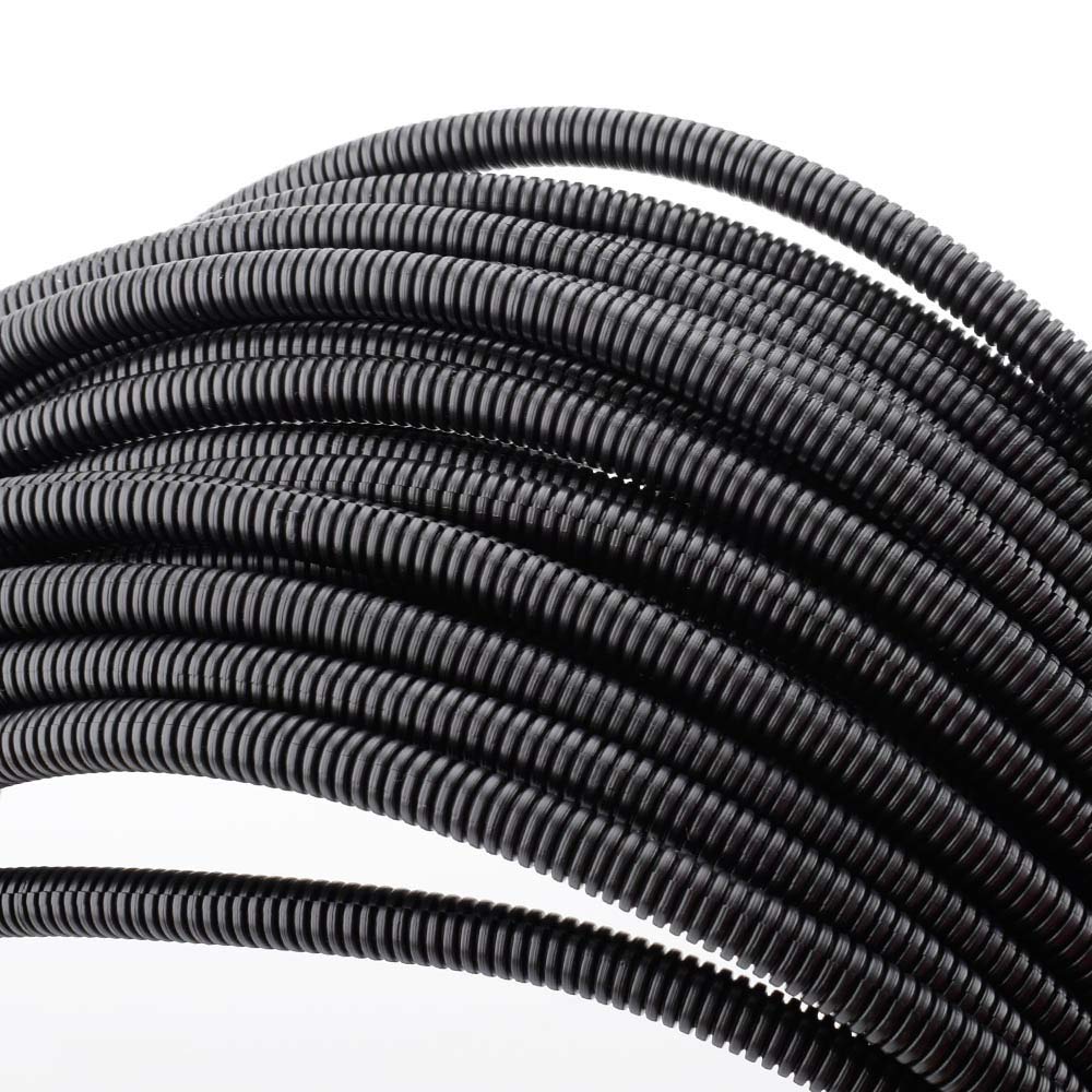 ZhiYo 100 ft 1/4 inch wire loom split tubing for versatile automotive wiring protection.